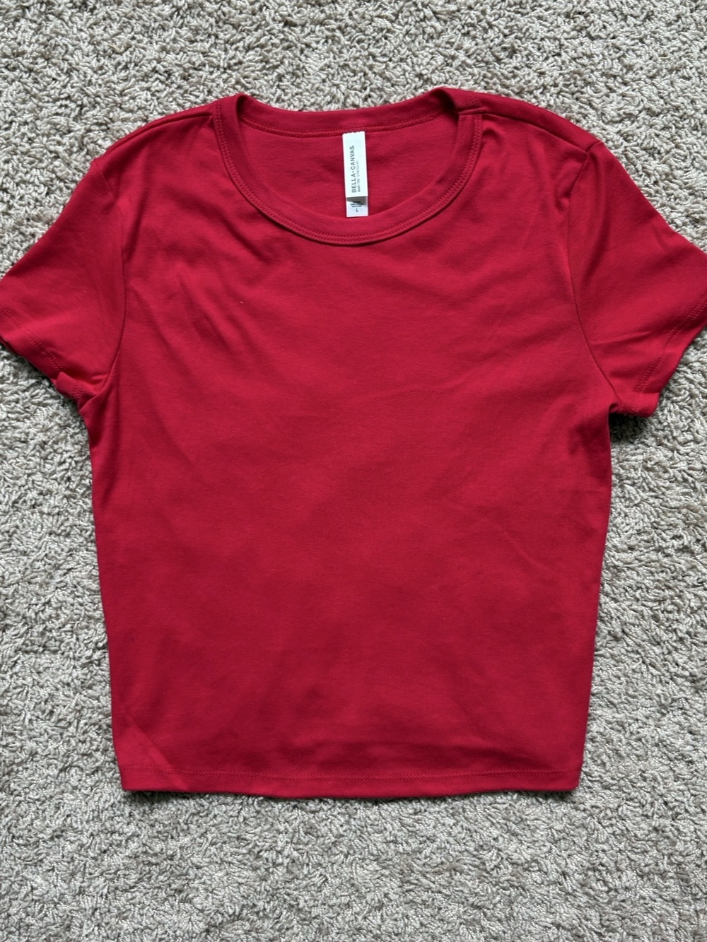 Bella+Canvas Women's Micro Rib Baby Tee Red Large
